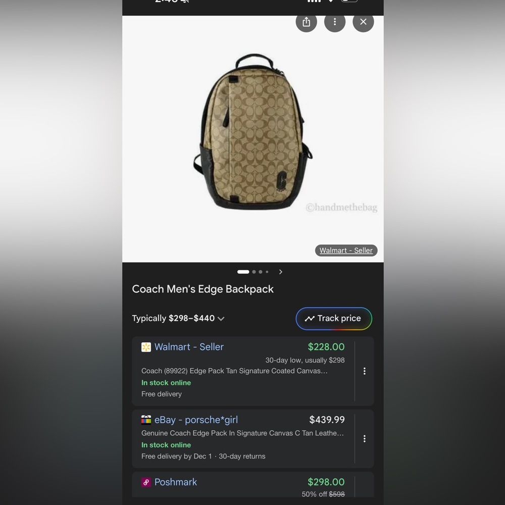 Coach backpack - Picture 4 of 4